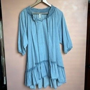 ELAN Chambray Tunic Dress